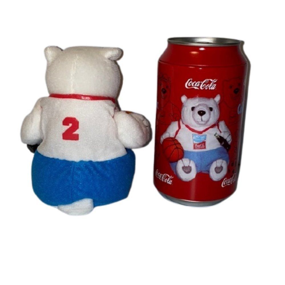 🆕Vintage Coca Cola Plush Polar Bear 2004 Athens Basketball - Picture 4 of 6